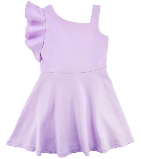 Scuba Knit Dress with Flutter Sleeve