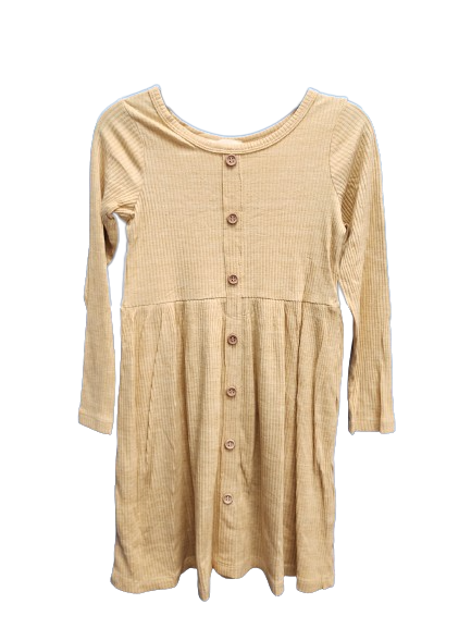 Elouise Rib Knit Dress - Yellow