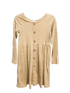 Elouise Rib Knit Dress - Yellow