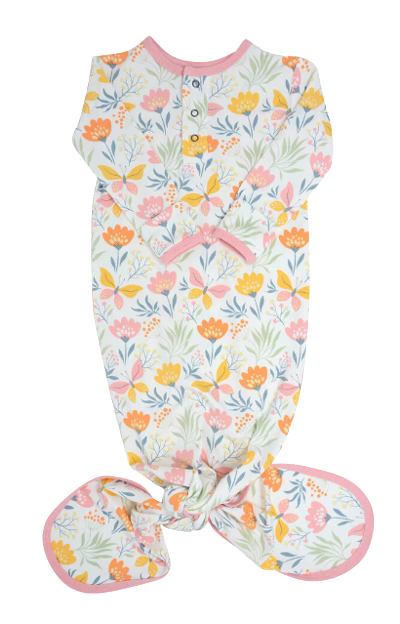 Knotted Gown - Butterfly Floral