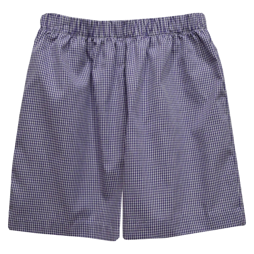 Purple Gingham Pull on Shorts