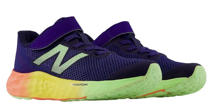Fresh Foam Arishi v4 Bungee Lace with Top Strap - BLUE OYSTER with AFTERGLOW and TANGERINE HEAT