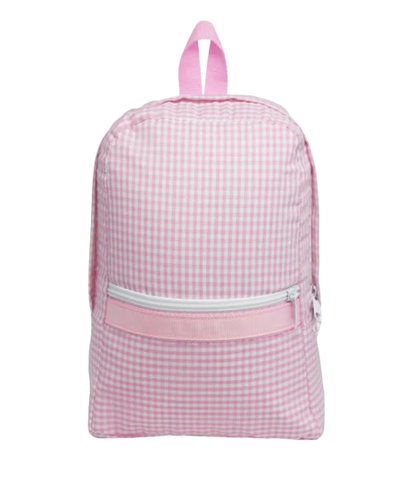 Mint Small Backpack, Pink Gingham