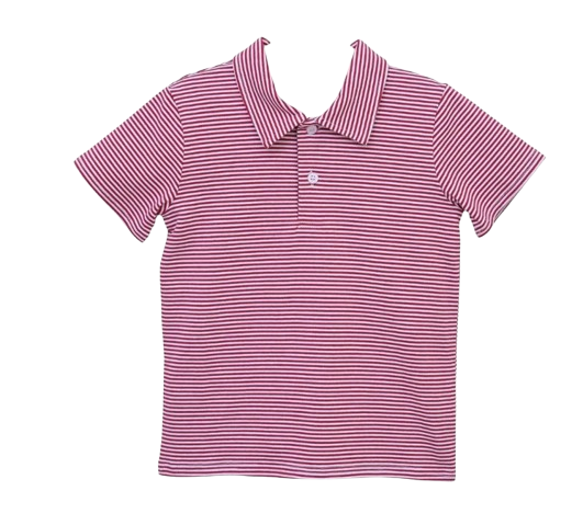 Henry Game Day Polo Red Stripe