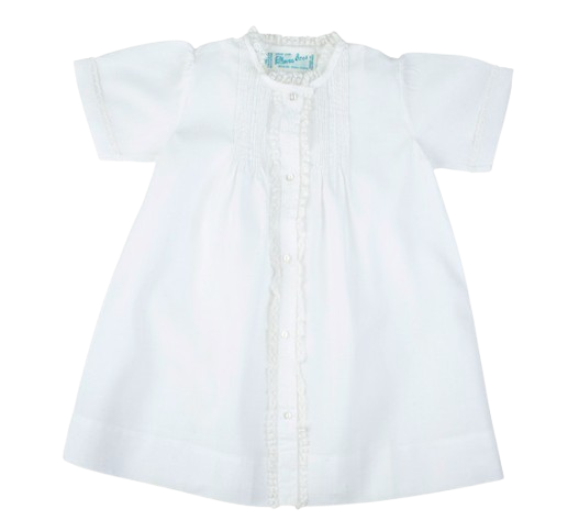 Girls Lace Folded Daygown - White*