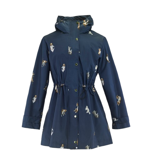 Women's Navy-Cats & Dogs Raincoat*