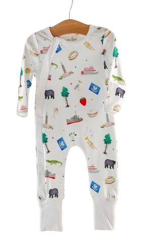 Louisiana Kids Organic Cotton Pajama (Zip)