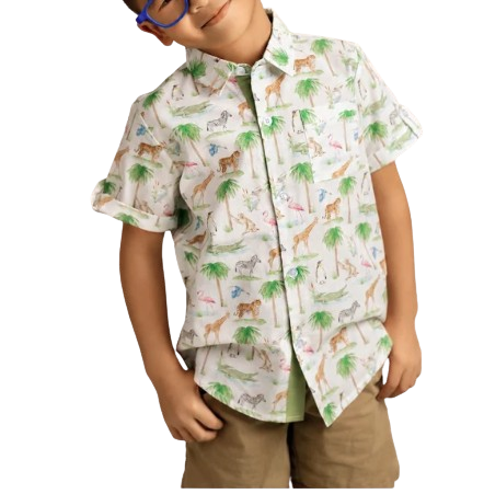 Go Wild Short Sleeve Collared Shirt
