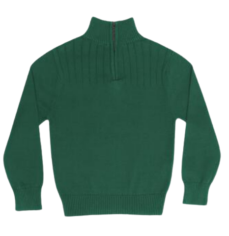 1/4 Zip Sweater - Green
