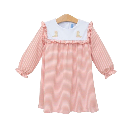 Boots Embroidery Ruffle Romper