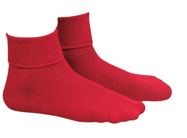 Jefferies Socks Smooth Toe Organic Cotton Turn Cuff Socks 1 Pair - Red