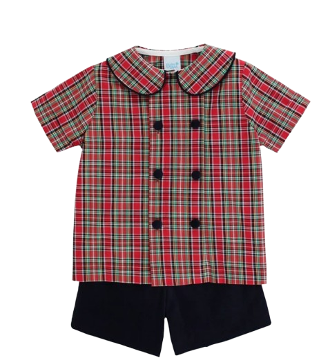 Tartan with Navy Cord - Dressy Short Set
