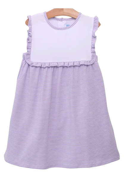 Alice Dress Lavender Stripe