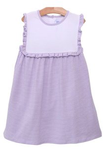 Alice Dress Lavender Stripe