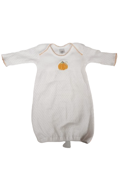 Paty Gown White w/Pumpkin