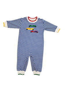 Stripe Knit Longall with Derby Cars