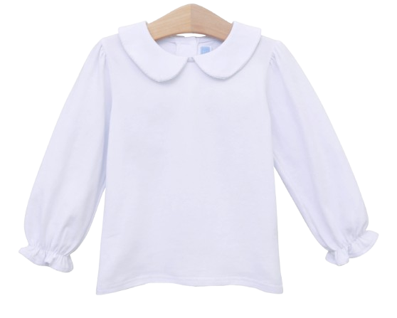 Peter Pan Collar Top - White