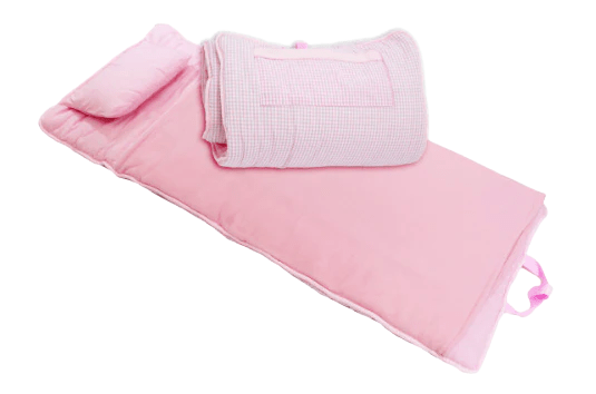 Mint Nap Mat, Pink Gingham