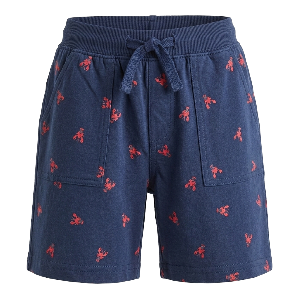 Boys Navy AOP Lobster Short