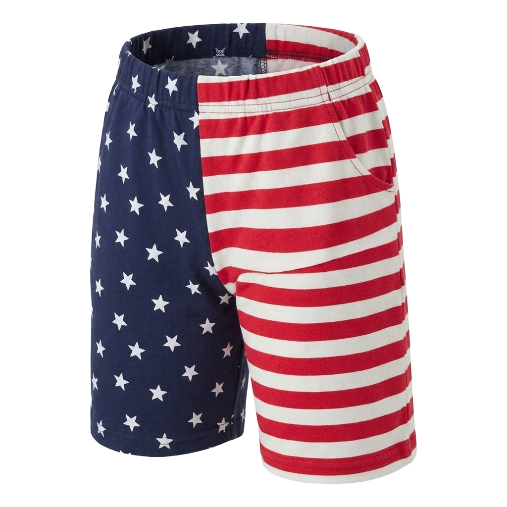 Boys Stars and Stripes Pull-On Shorts