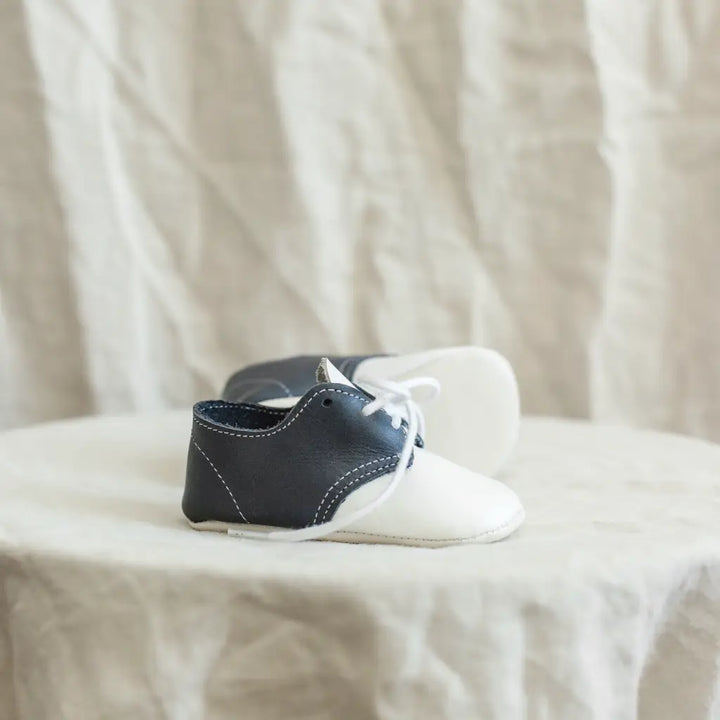 William Crib Shoe White/Navy