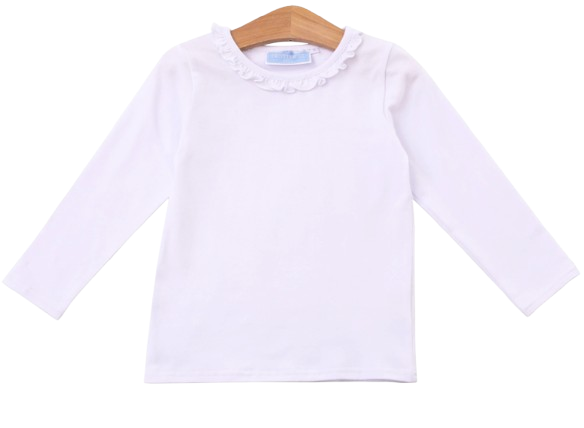 Vera Ruffle Top - White