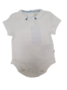 Boat Embroidered Woven Collar Onsie