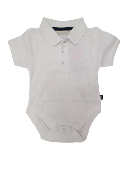Plain Short Sleeve Poloshirt Onesie
