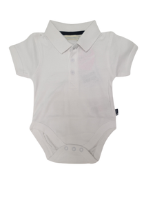 Plain Short Sleeve Poloshirt Onesie