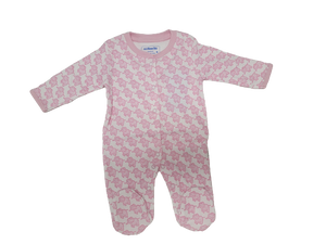 Little Elephant Sleepsuit - Pink