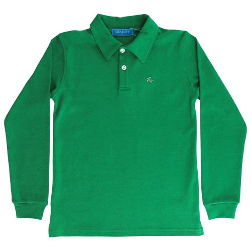 Harry Long Sleeve Polo- Green