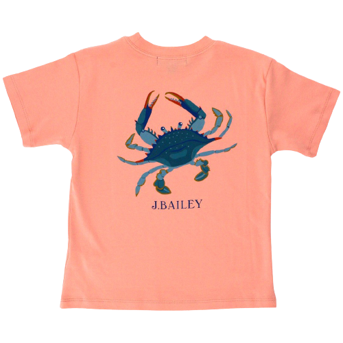 LOGO TEE, BLUE CRAB, CANTALOUPE