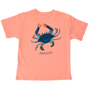 LOGO TEE, BLUE CRAB, CANTALOUPE