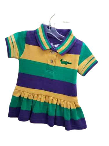 Girls Mardi Gras Polo Dress
