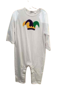 Mardi Gras Jester Longall White