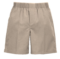 Pull On Full Elastic Short, Khaki (Juvenile 2-7)