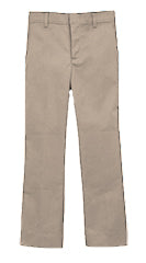 Plain Front, Adjustable Waist Pant, Khaki