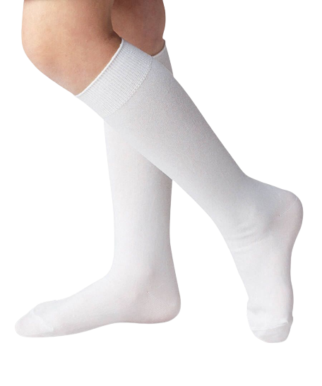 Jefferies Socks White Classic Nylon Knee High Socks 1 Pair