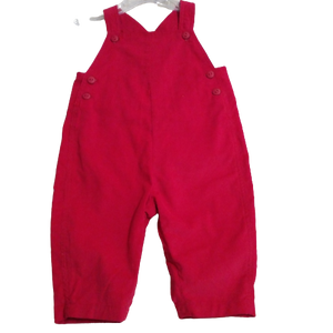 Boys Overalls Red Corduroy