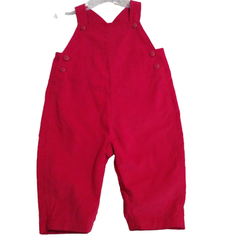 Boys Overalls Red Corduroy