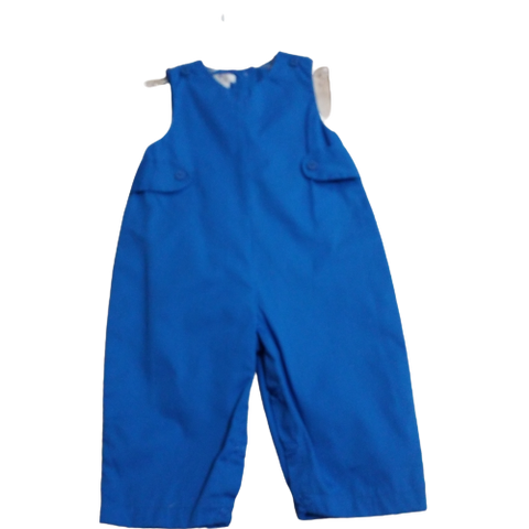 Boys Longalls w/Button Belt Royal Blue