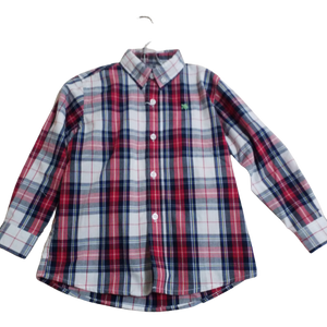 Red Plaid Oxford Long Sleeve Shirt