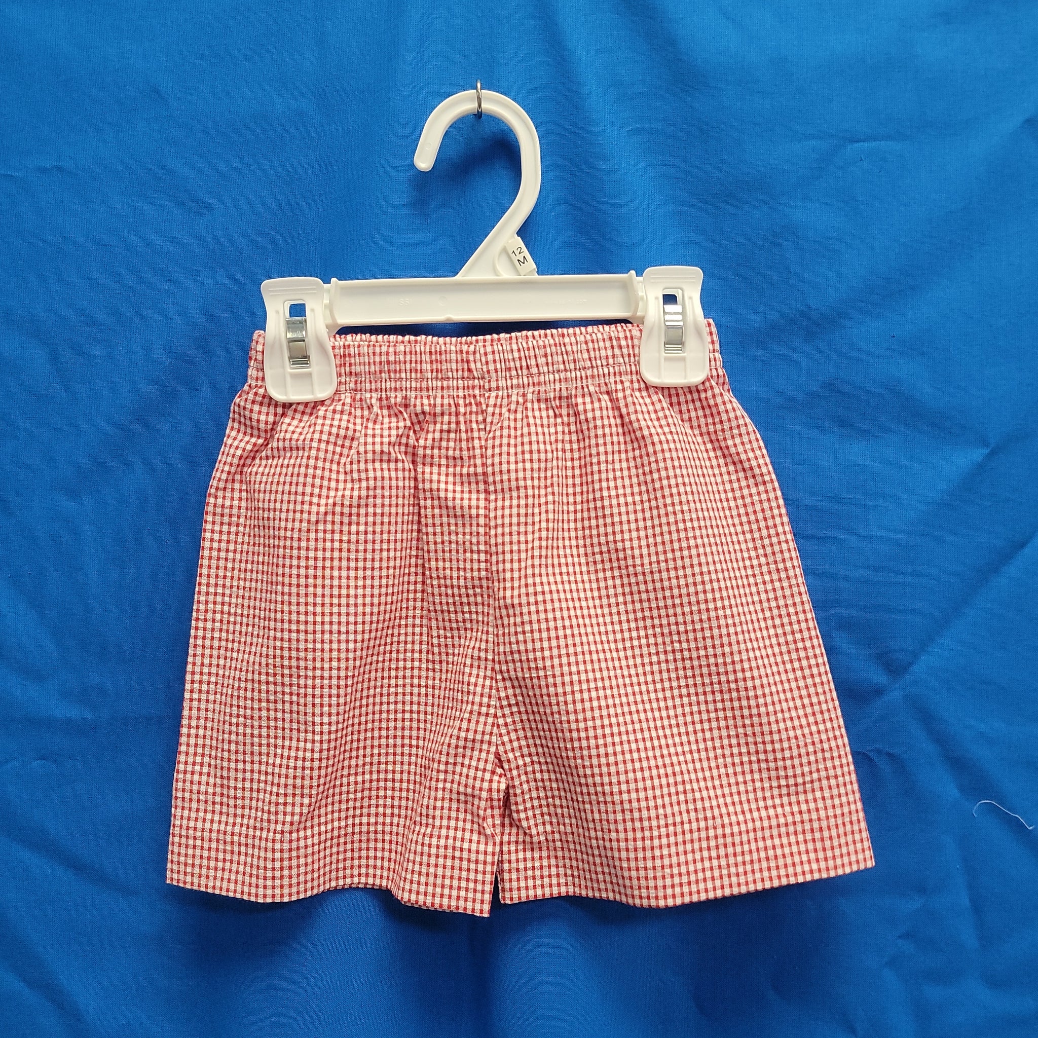 Leo Shorts, Seersucker Mini Gingham, Red
