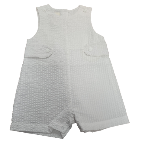 White Seersucker Sunsuit