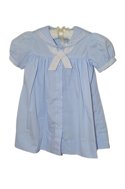 Classic Sailor Dress by Petit Ami Light Blue