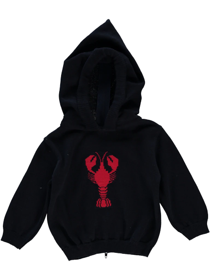 Zip Back Sweater - Navy, Crawfish