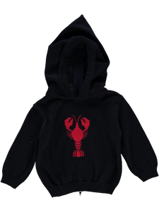 Zip Back Sweater - Navy, Crawfish