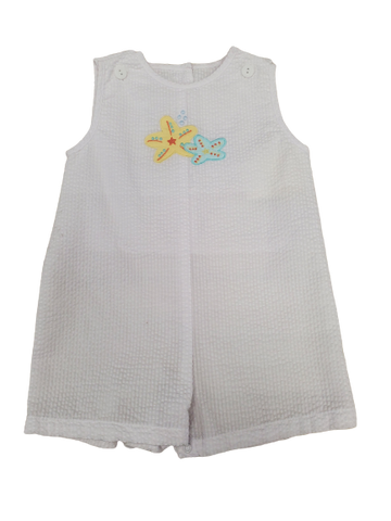 White Seersucker Sunsuit