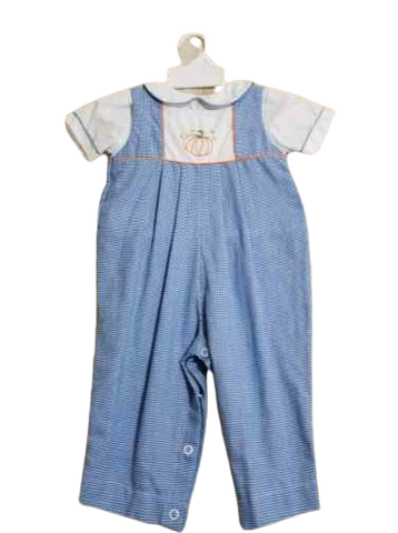 Longalls Pumpkin Blue Check