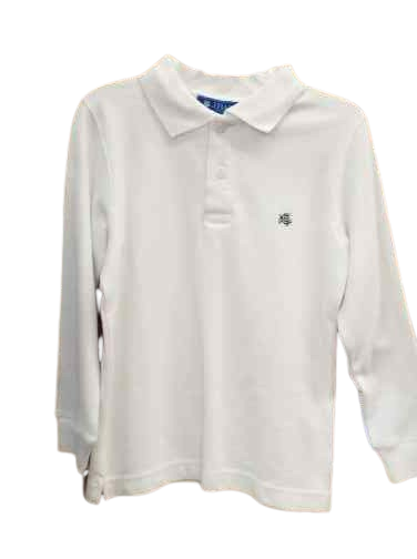 Boys L/S Polo White